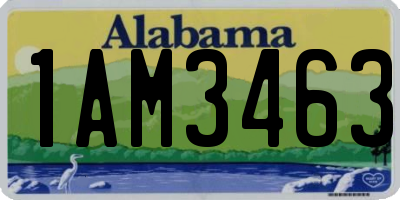 AL license plate 1AM3463