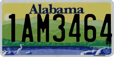 AL license plate 1AM3464
