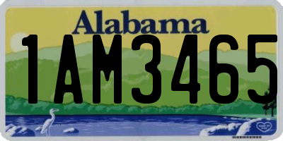 AL license plate 1AM3465