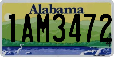 AL license plate 1AM3472