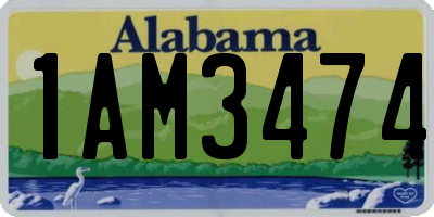 AL license plate 1AM3474