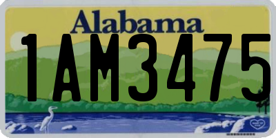 AL license plate 1AM3475