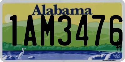 AL license plate 1AM3476