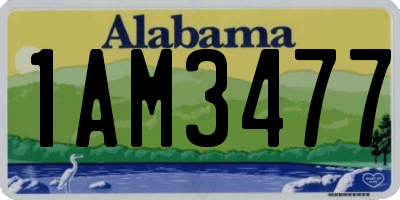 AL license plate 1AM3477