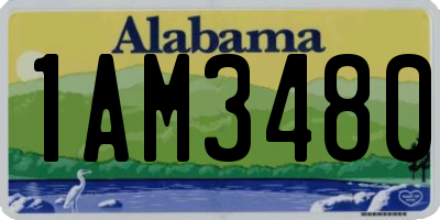 AL license plate 1AM3480