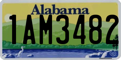 AL license plate 1AM3482