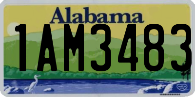 AL license plate 1AM3483