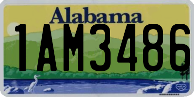 AL license plate 1AM3486