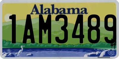 AL license plate 1AM3489