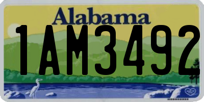 AL license plate 1AM3492