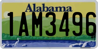AL license plate 1AM3496