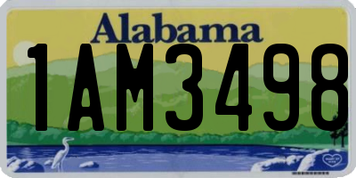 AL license plate 1AM3498
