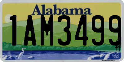 AL license plate 1AM3499