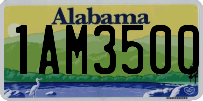 AL license plate 1AM3500