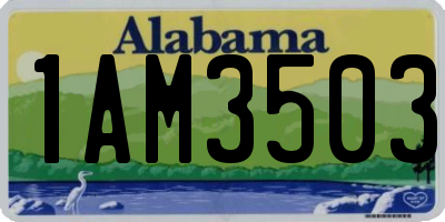AL license plate 1AM3503