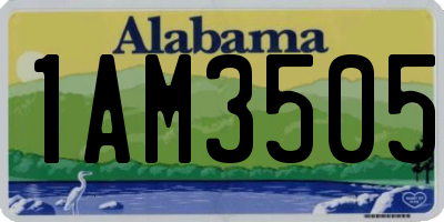 AL license plate 1AM3505
