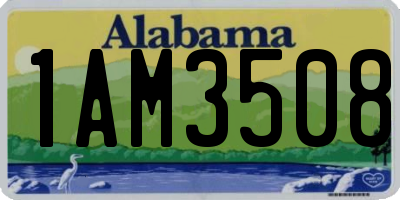 AL license plate 1AM3508