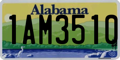 AL license plate 1AM3510