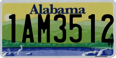 AL license plate 1AM3512