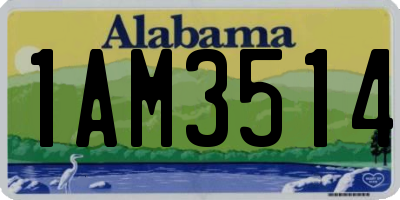 AL license plate 1AM3514