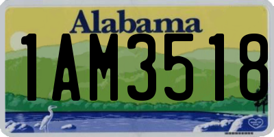 AL license plate 1AM3518