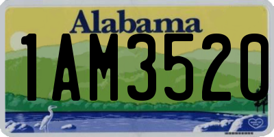 AL license plate 1AM3520