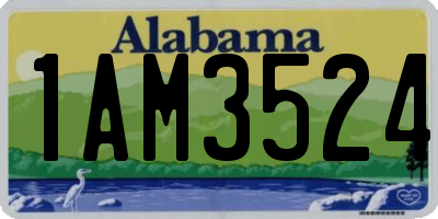 AL license plate 1AM3524