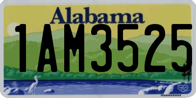 AL license plate 1AM3525