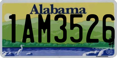 AL license plate 1AM3526