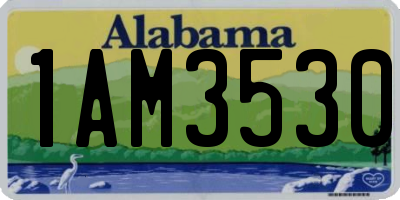 AL license plate 1AM3530