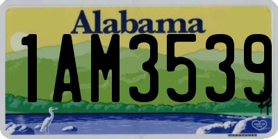 AL license plate 1AM3539