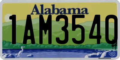 AL license plate 1AM3540