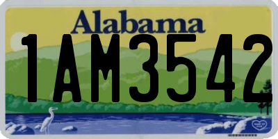 AL license plate 1AM3542