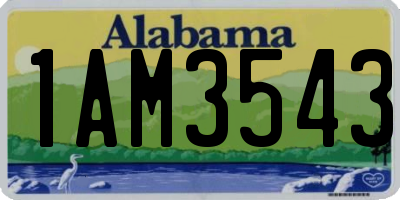 AL license plate 1AM3543