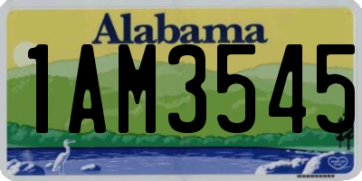 AL license plate 1AM3545