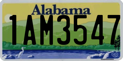 AL license plate 1AM3547
