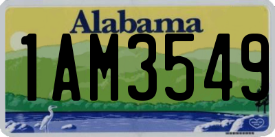 AL license plate 1AM3549