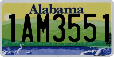AL license plate 1AM3551