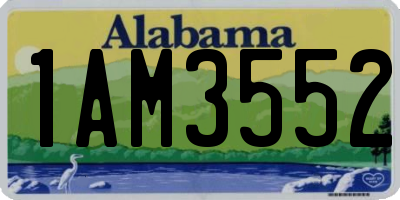 AL license plate 1AM3552
