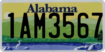 AL license plate 1AM3567