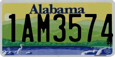 AL license plate 1AM3574