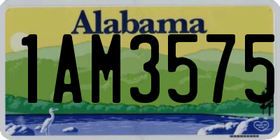 AL license plate 1AM3575