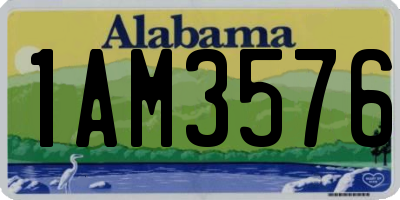 AL license plate 1AM3576