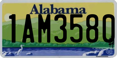 AL license plate 1AM3580