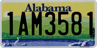 AL license plate 1AM3581
