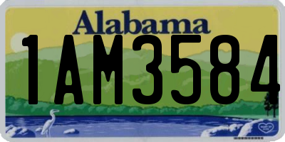 AL license plate 1AM3584