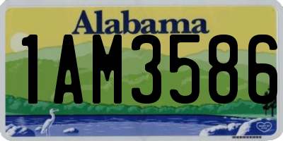 AL license plate 1AM3586