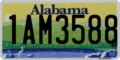AL license plate 1AM3588