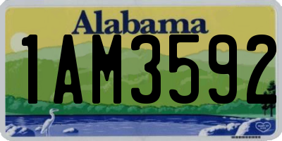 AL license plate 1AM3592