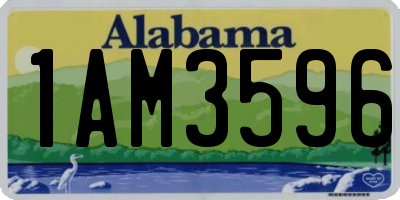 AL license plate 1AM3596